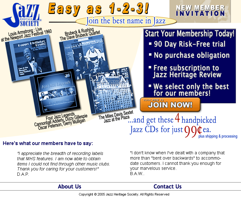 Jazz Heritage Society 4 CDs for 99 cents